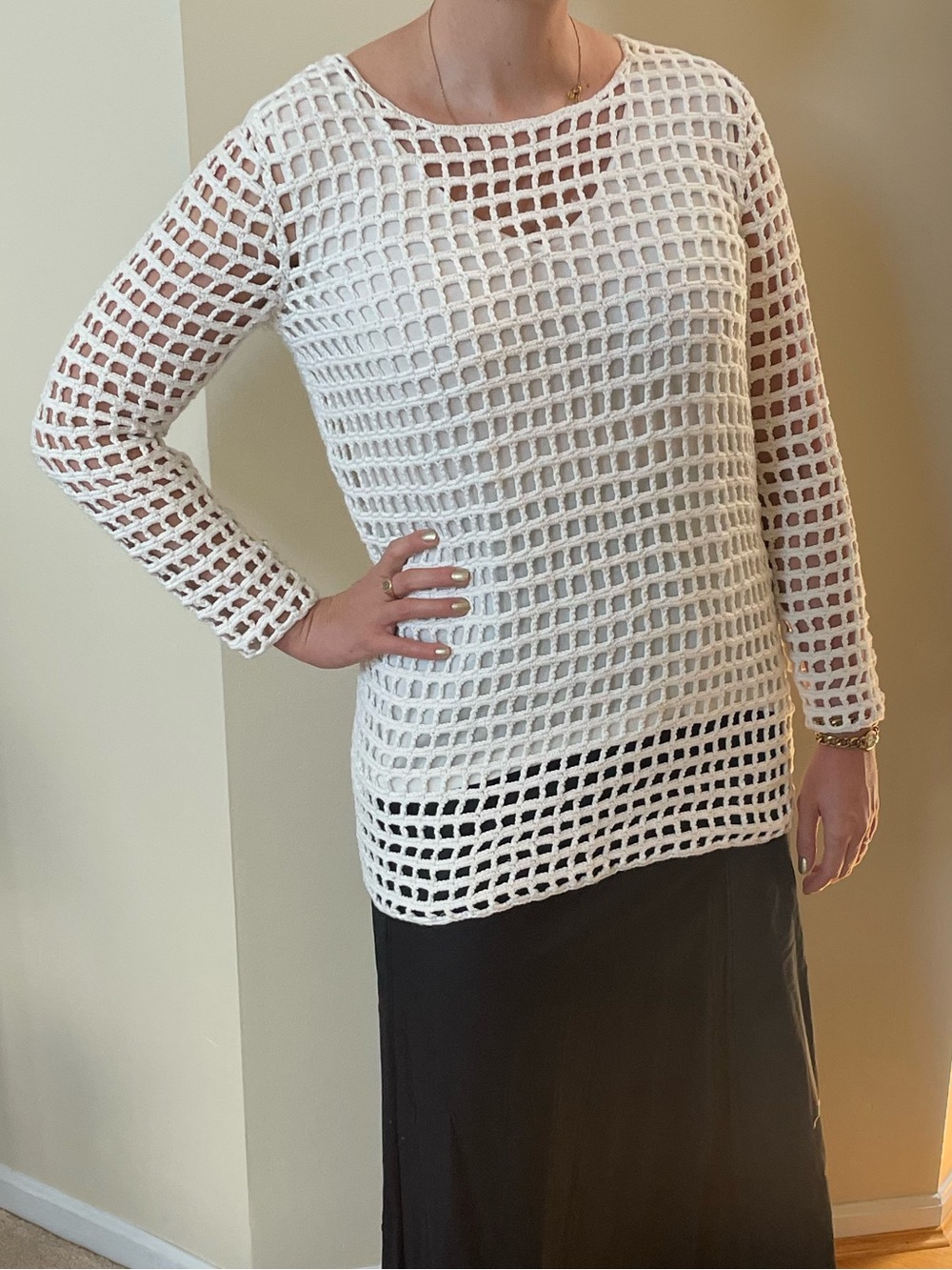 AKRIS White Cotton Top